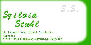 szilvia stuhl business card